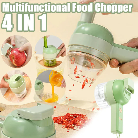 4 in 1 Portable Electric Vegetable Cutter Set