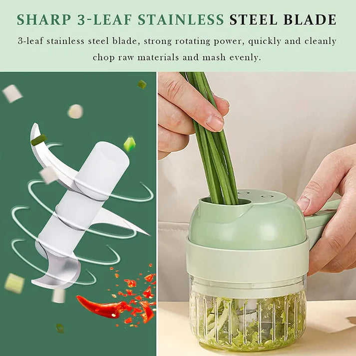 4 in 1 Portable Electric Vegetable Cutter Set